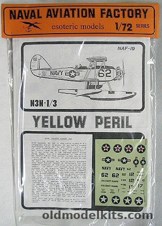 Esoteric 1/72 N3N-1 / 3 Yellow Peril, NAF-19 plastic model kit